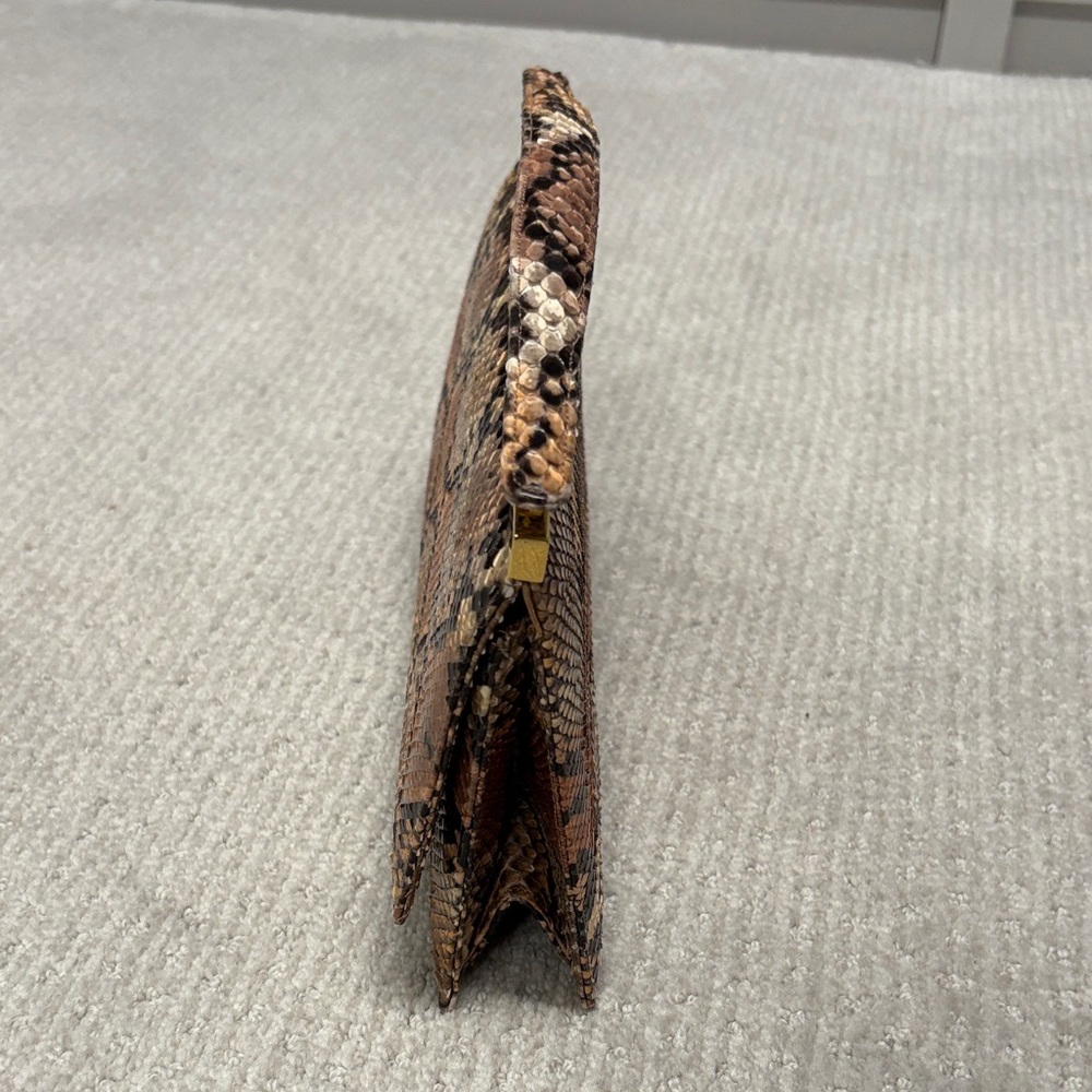 Judith Lieber Snakeskin Top-Handle Clutch - Picture 8 of 9